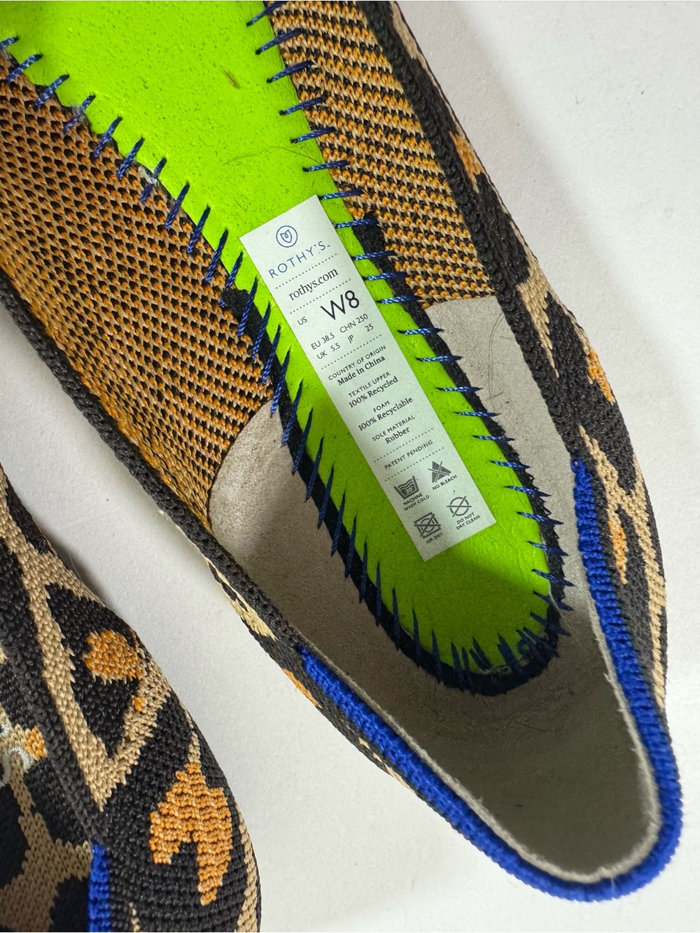 Rothy’s The Point Big Cat Flats Shoes Leopard Print - Picture 8 of 9
